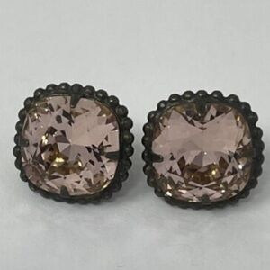 Sorrelli pink square stud earrings